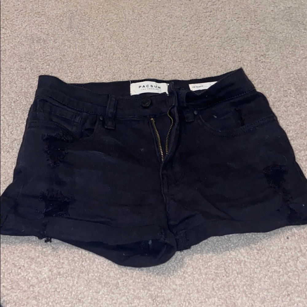 Pacsun the shortie black jean shorts